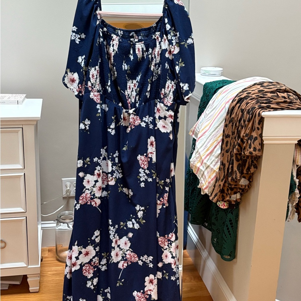 Floral Navy Maxi Dress